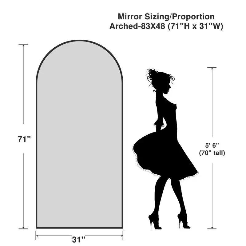 Grand Right-Angled Floor Mirror: 70.2x31.2, Carved Wood Design, Black, Full-Length, Bracket Included