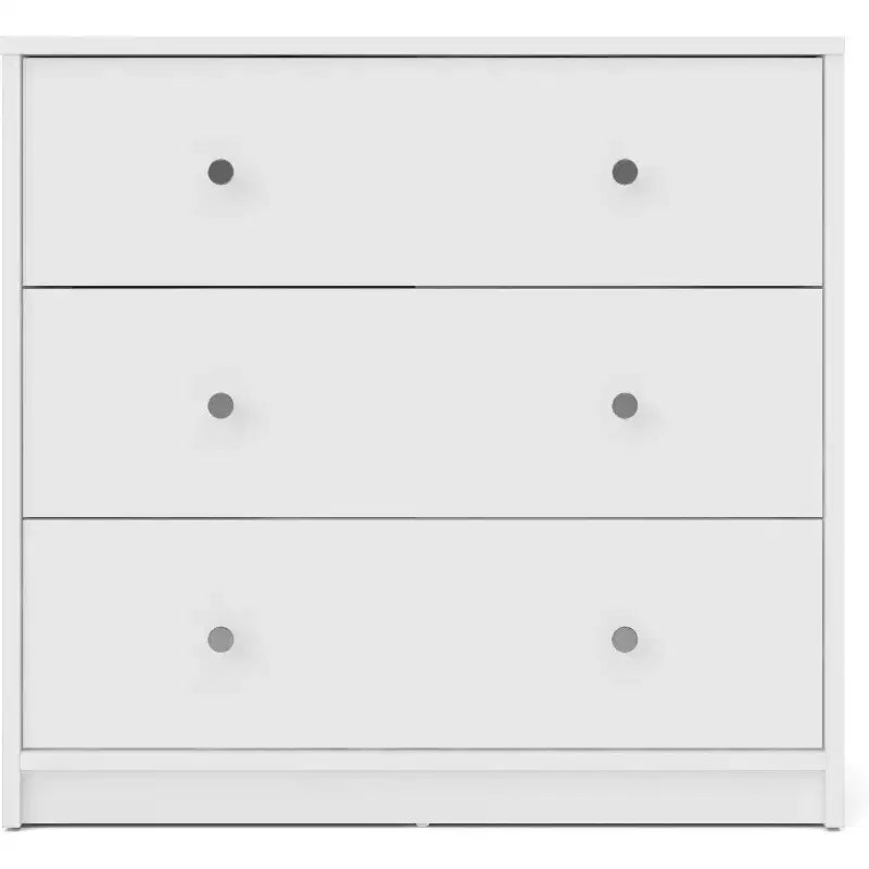 3 Drawer Chest, White, Scandinavian Style