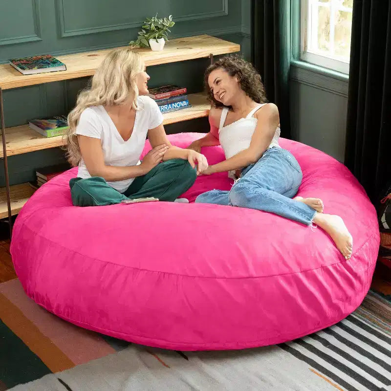 6-Foot Large Bean Bag Chair for Adults, Convertible Lounge and Bed