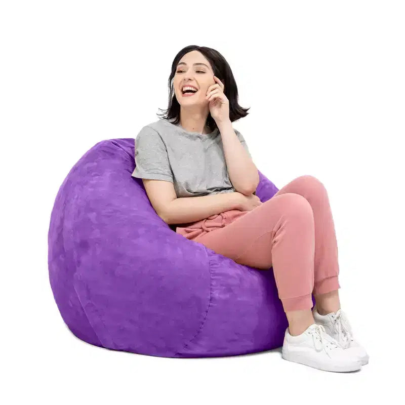 3-Foot Bean Bag Chair with Removable Microsuede Cover, Kids