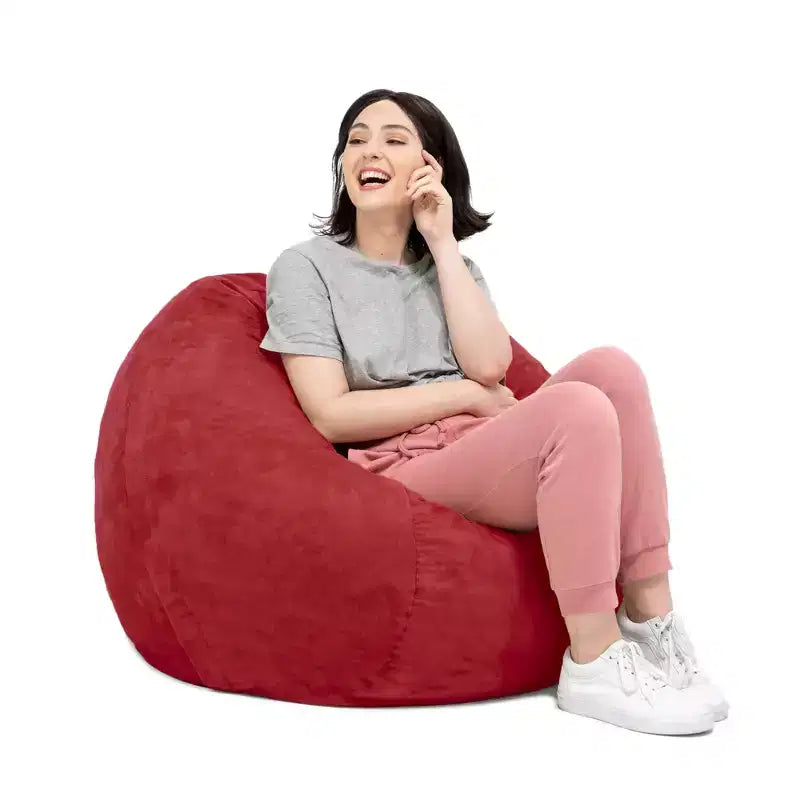 3-Foot Bean Bag Chair with Removable Microsuede Cover, Kids