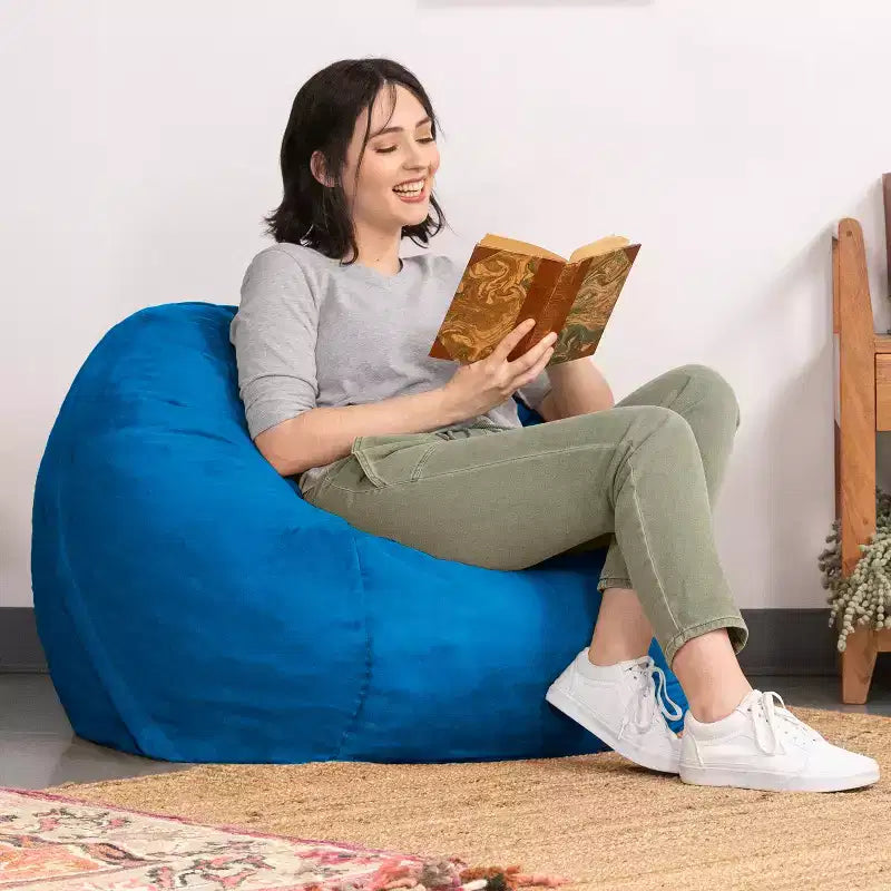 3-Foot Bean Bag Chair with Removable Microsuede Cover, Kids