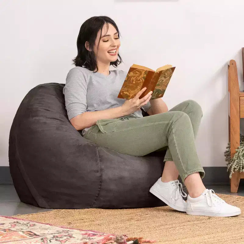 3-Foot Bean Bag Chair with Removable Microsuede Cover, Kids