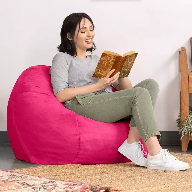 3-Foot Bean Bag Chair with Removable Microsuede Cover, Kids
