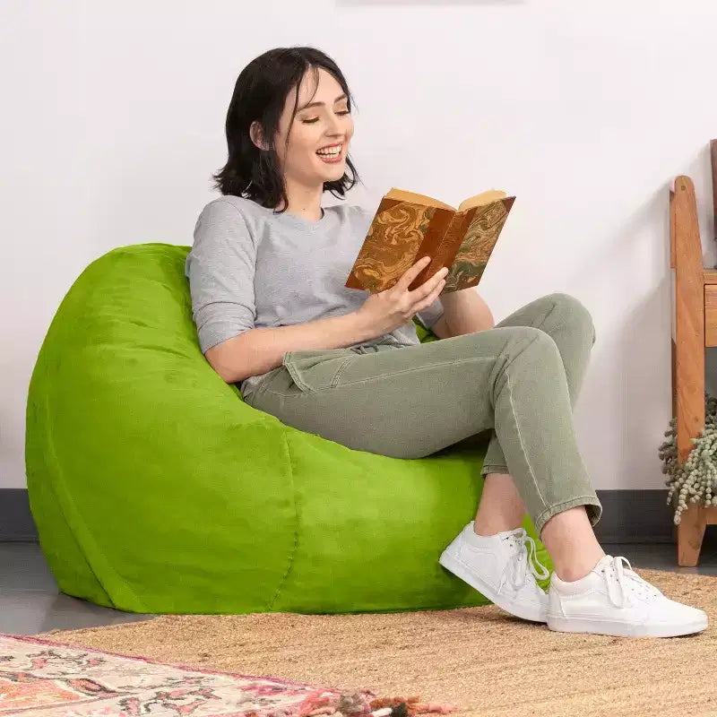 3-Foot Bean Bag Chair with Removable Microsuede Cover, Kids