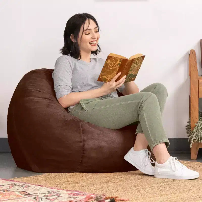 3-Foot Bean Bag Chair with Removable Microsuede Cover, Kids