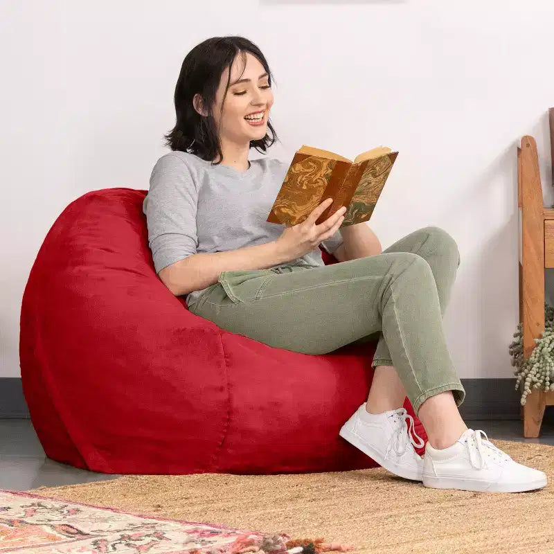 3-Foot Bean Bag Chair with Removable Microsuede Cover, Kids