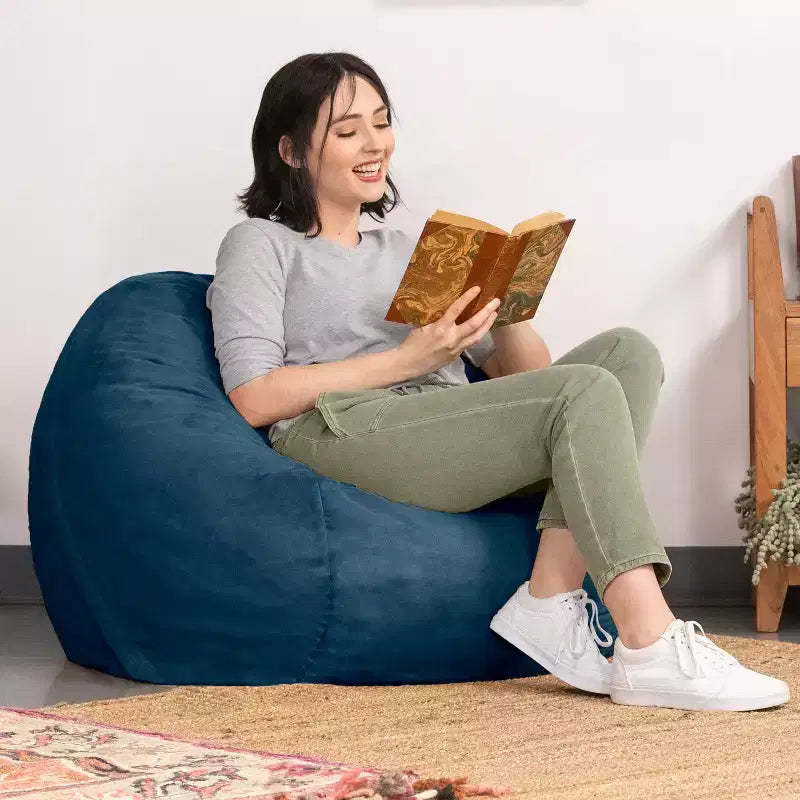 3-Foot Bean Bag Chair with Removable Microsuede Cover, Kids