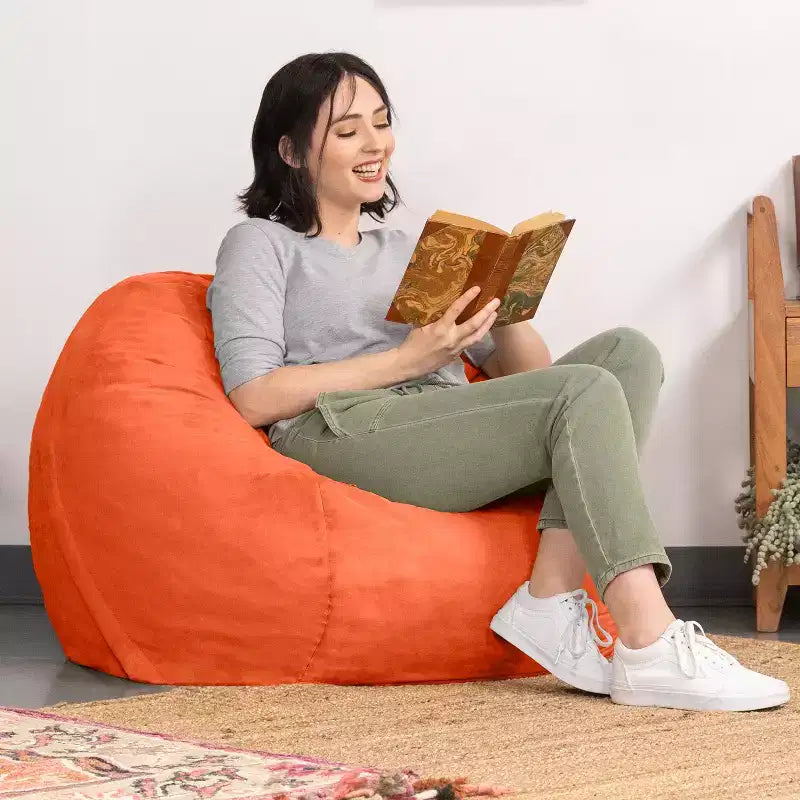 3-Foot Bean Bag Chair with Removable Microsuede Cover, Kids