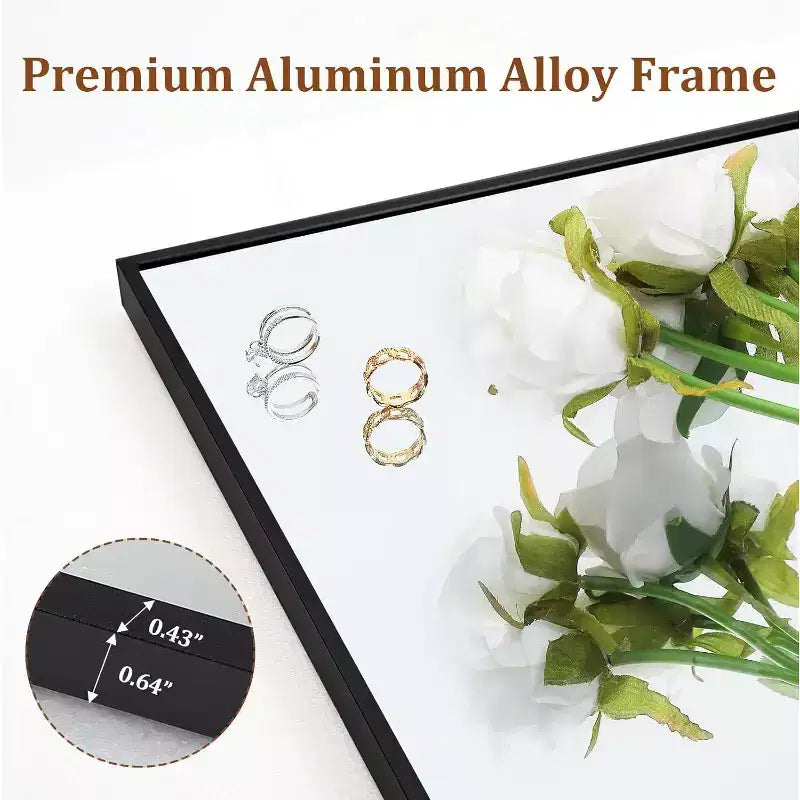 71x31 Full Length Mirror, Extra Large Rectangle Floor or Wall Mirror, Thin Aluminum Frame, HD Explosion-Resistant Glass, Black