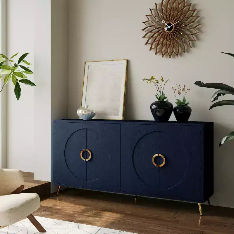 4-Door Lacquer Sideboard  Living Room or Dining Storage