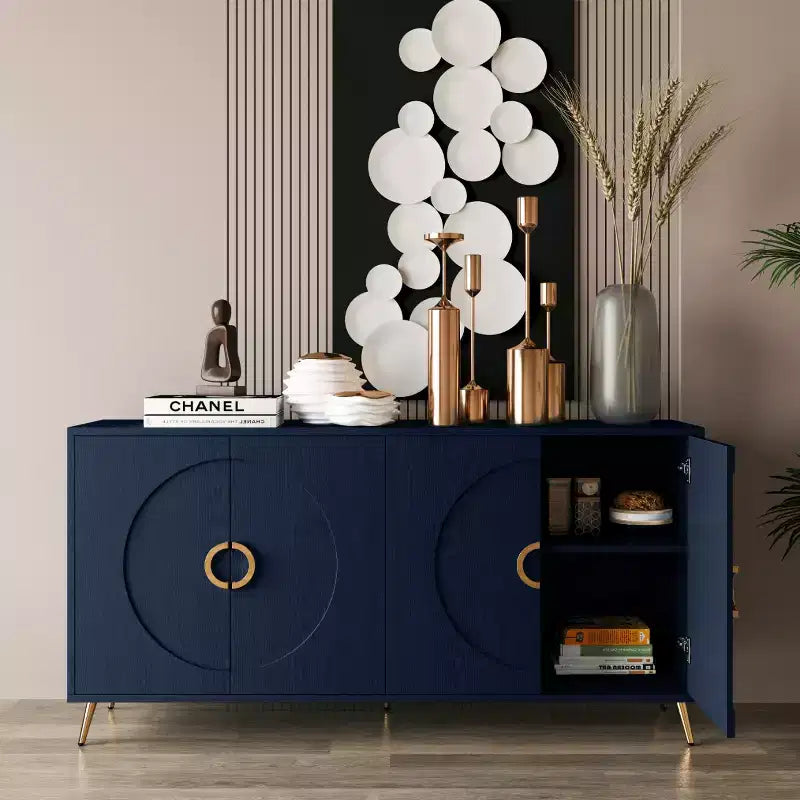 4-Door Lacquer Sideboard  Living Room or Dining Storage