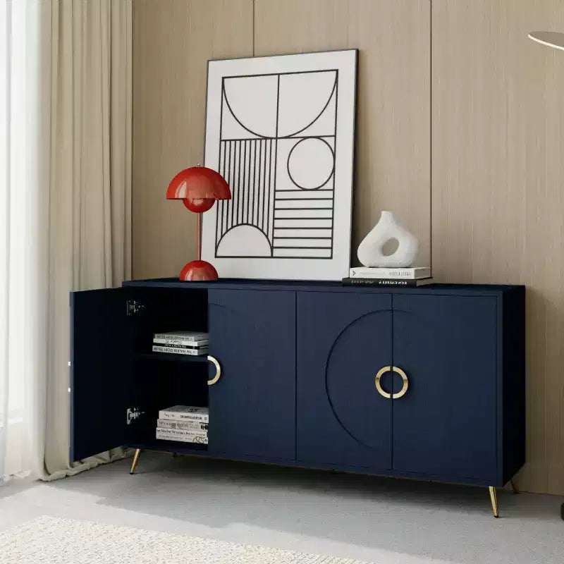4-Door Lacquer Sideboard  Living Room or Dining Storage