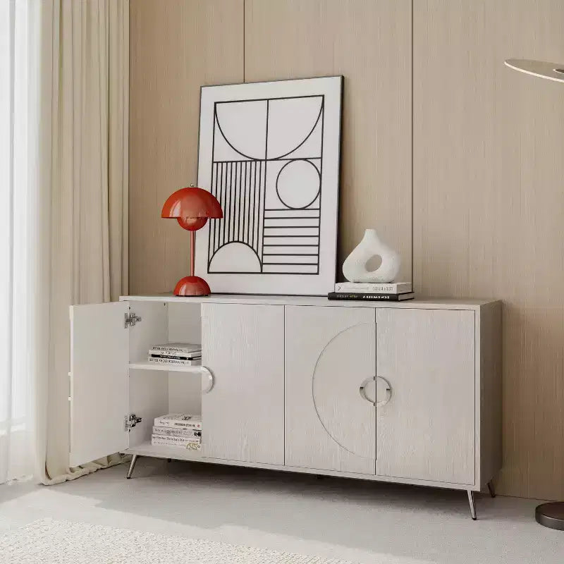 4-Door Lacquer Sideboard  Living Room or Dining Storage
