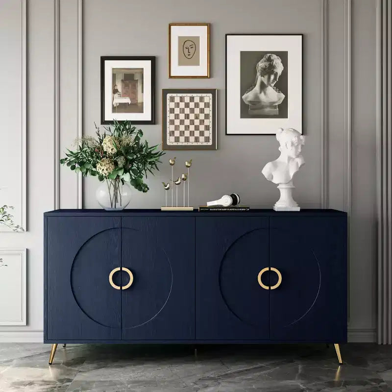 4-Door Lacquer Sideboard  Living Room or Dining Storage