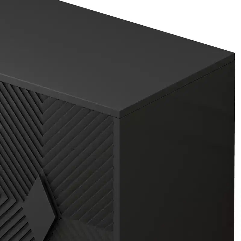 Modern Wooden Storage Cabinet Accent Cabinet with Metal Leg Featuring Two-tier Storage
