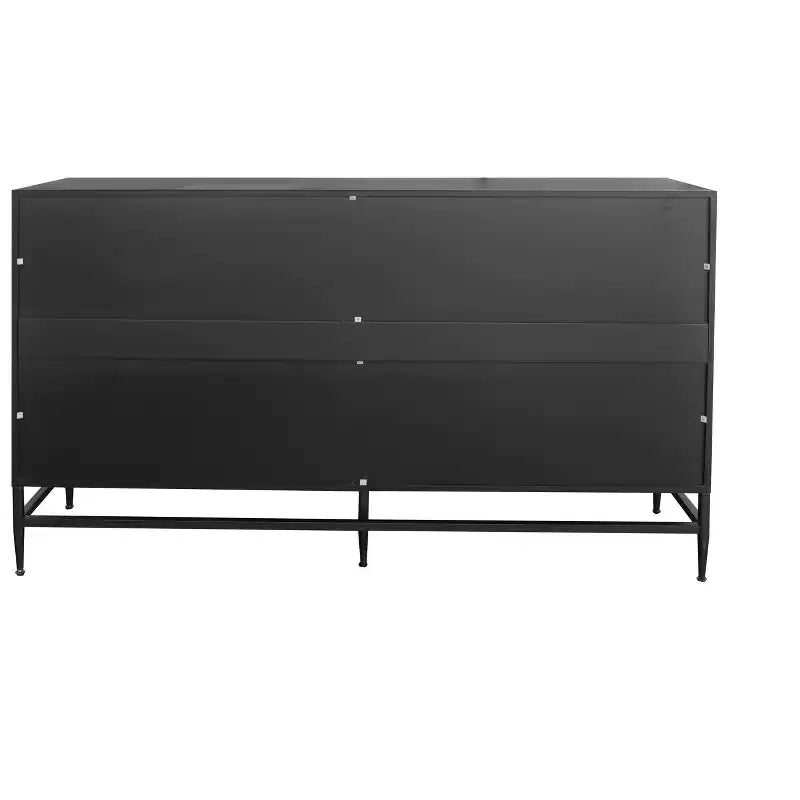Modern Wooden Storage Cabinet Accent Cabinet with Metal Leg Featuring Two-tier Storage