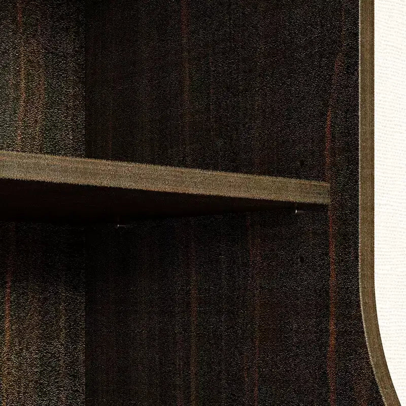 Retro-Modern Turntable Cabinet with Glass Doors, LED Lighting & Vinyl Storage