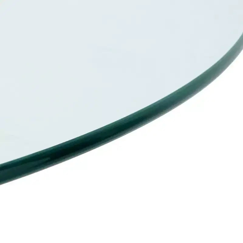 Modern Round Dining Table with Tempered Glass Top and Metal Legs for Dining Room