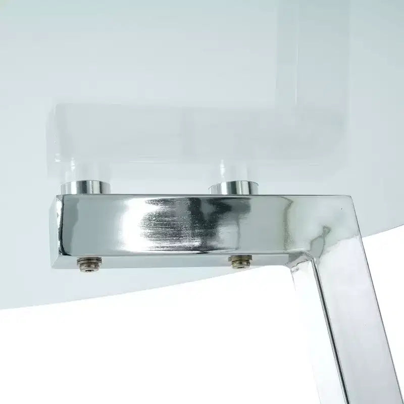 Modern Round Dining Table with Tempered Glass Top and Metal Legs for Dining Room