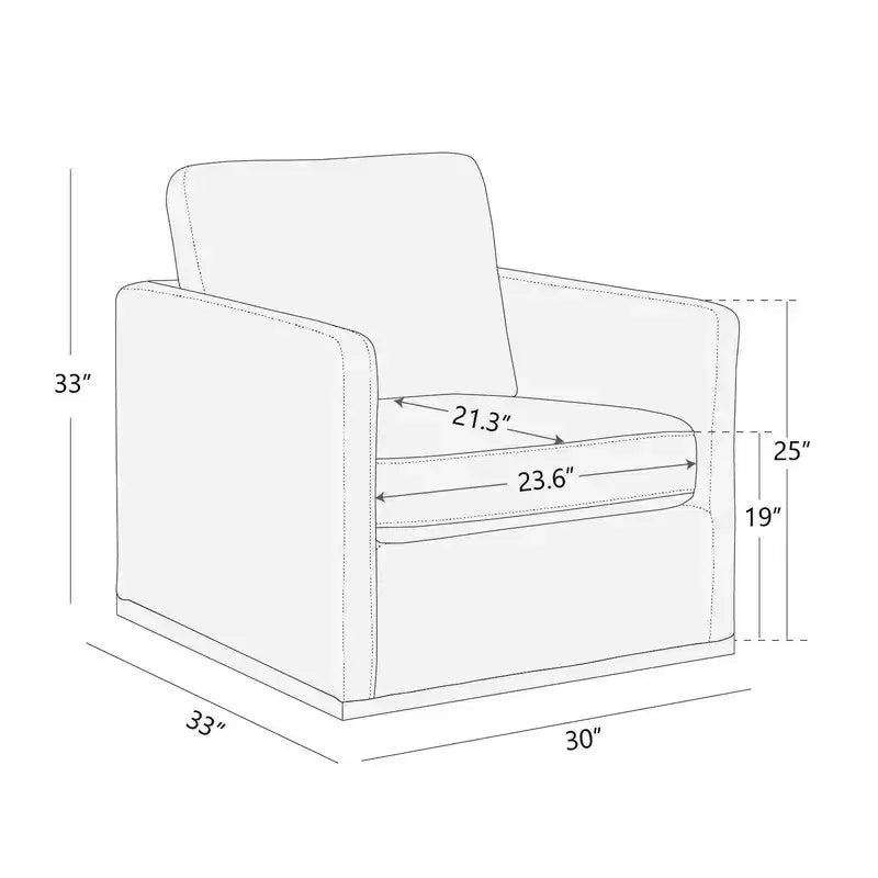 Modern Swivel Accent Chair with Arms, Mid-Century Style, 360-Degree Swivel