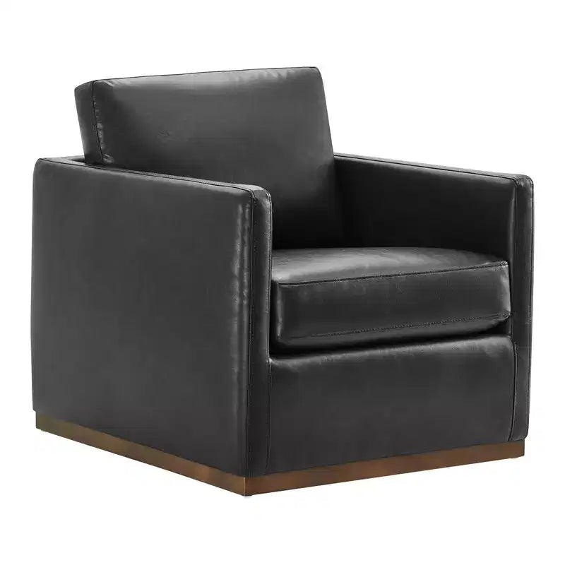 Modern Swivel Accent Chair with Arms, Mid-Century Style, 360-Degree Swivel