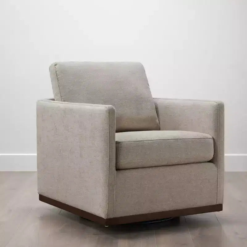Modern Swivel Accent Chair with Arms, Mid-Century Style, 360-Degree Swivel