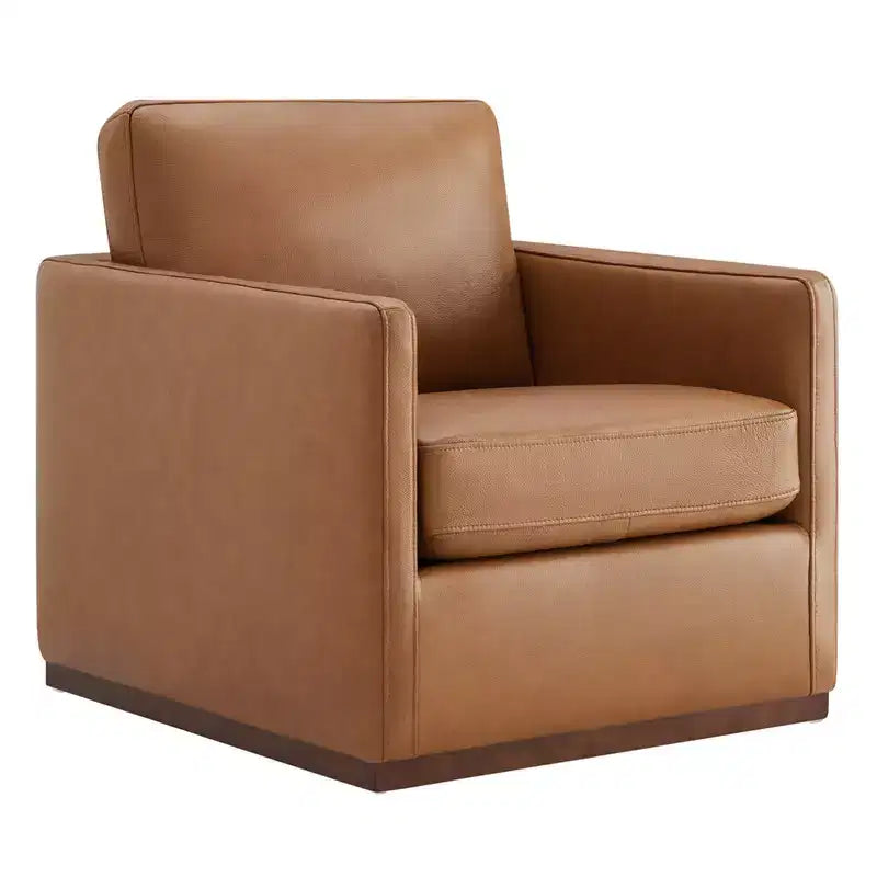 Modern Swivel Accent Chair with Arms, Mid-Century Style, 360-Degree Swivel