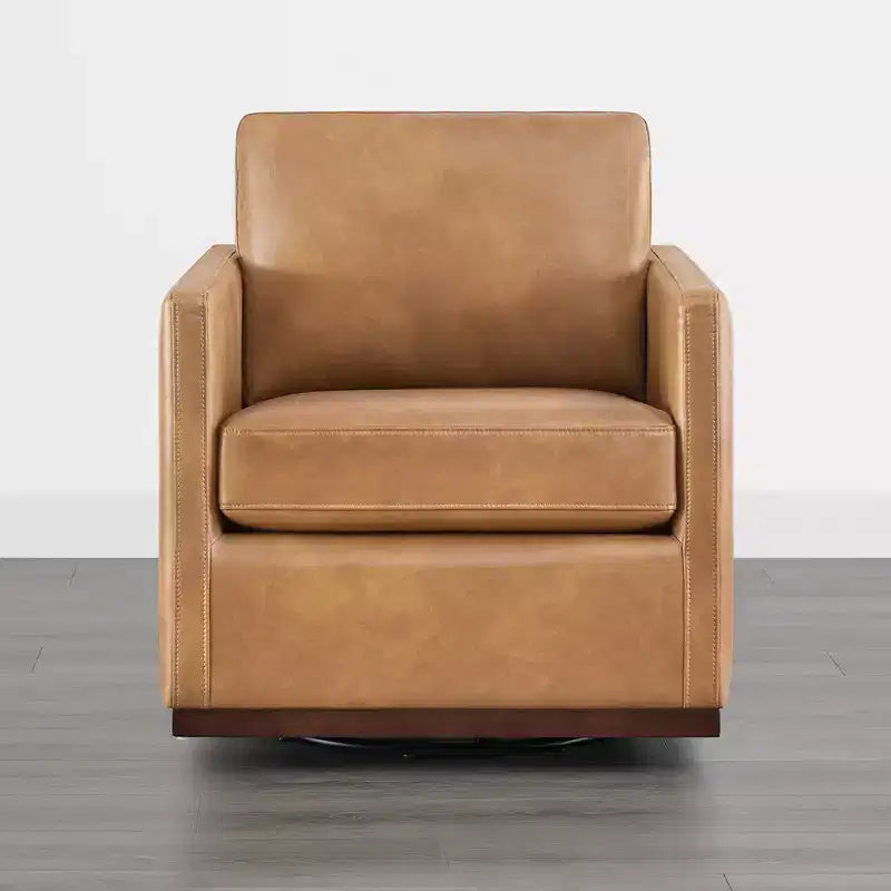 Modern Swivel Accent Chair with Arms, Mid-Century Style, 360-Degree Swivel