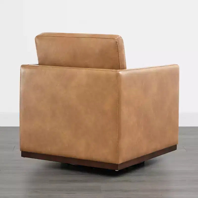 Modern Swivel Accent Chair with Arms, Mid-Century Style, 360-Degree Swivel