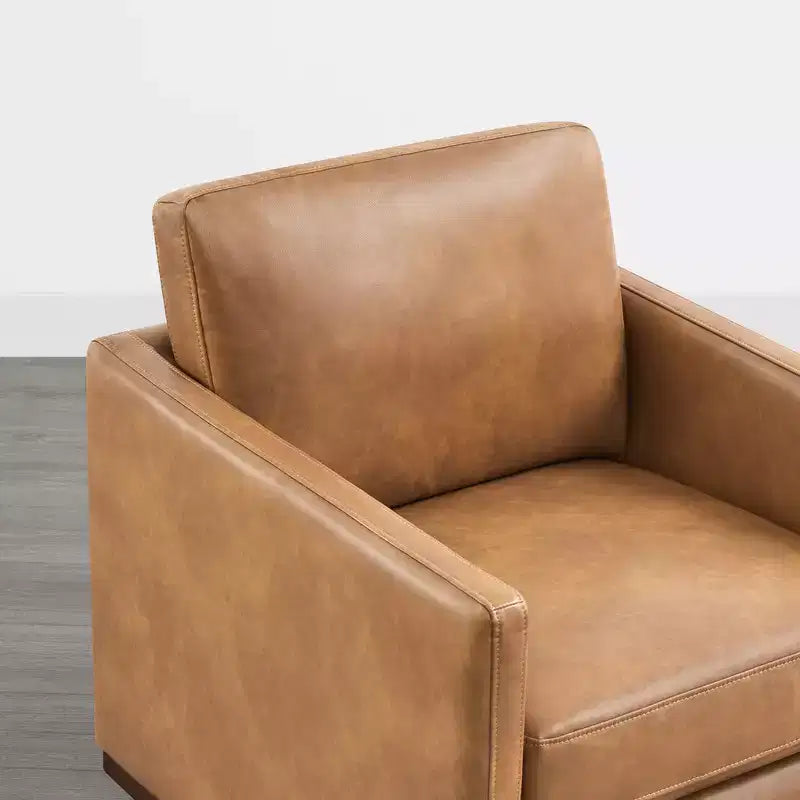 Modern Swivel Accent Chair with Arms, Mid-Century Style, 360-Degree Swivel