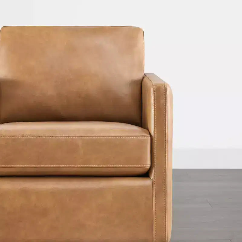 Modern Swivel Accent Chair with Arms, Mid-Century Style, 360-Degree Swivel