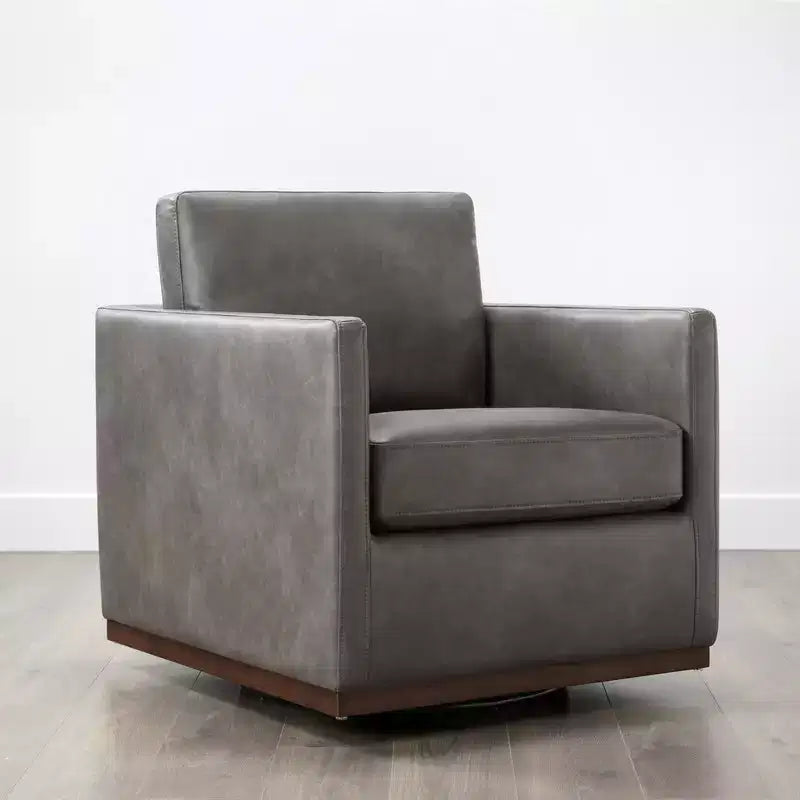 Modern Swivel Accent Chair with Arms, Mid-Century Style, 360-Degree Swivel