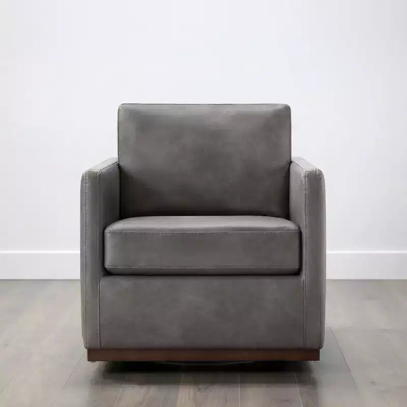 Modern Swivel Accent Chair with Arms, Mid-Century Style, 360-Degree Swivel