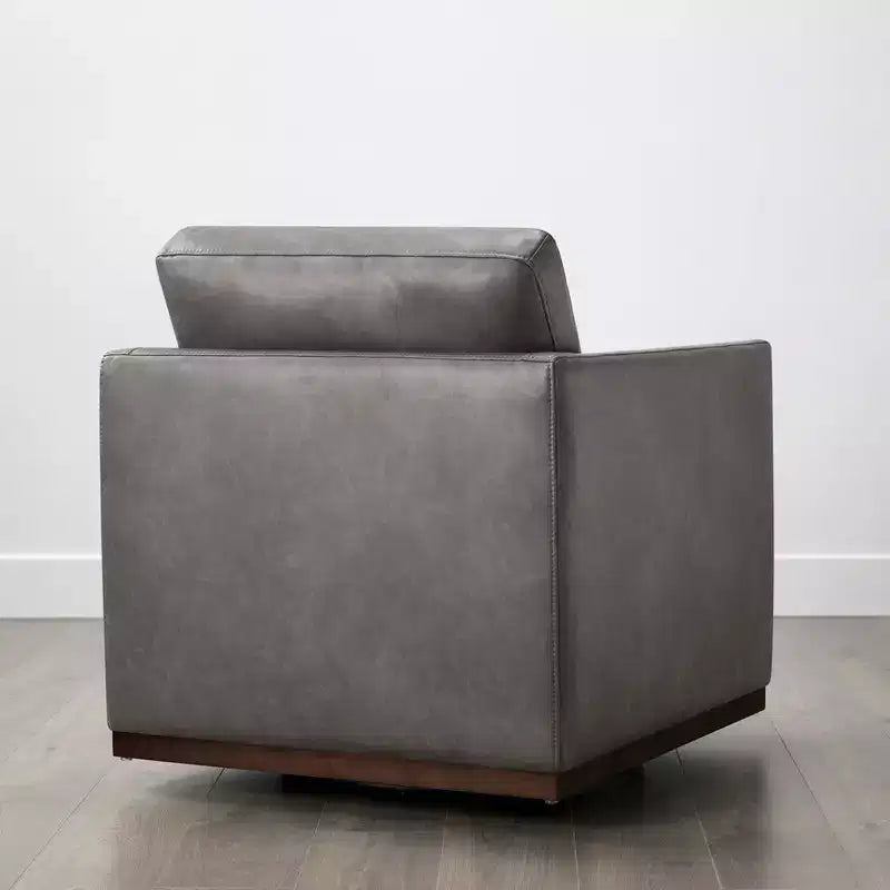 Modern Swivel Accent Chair with Arms, Mid-Century Style, 360-Degree Swivel