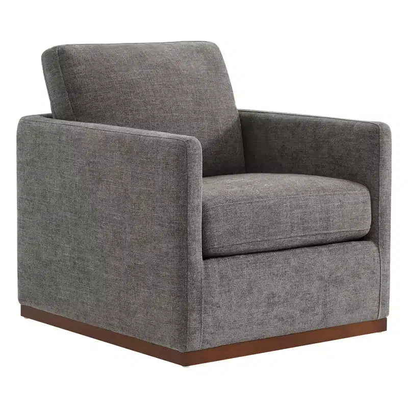 Modern Swivel Accent Chair with Arms, Mid-Century Style, 360-Degree Swivel