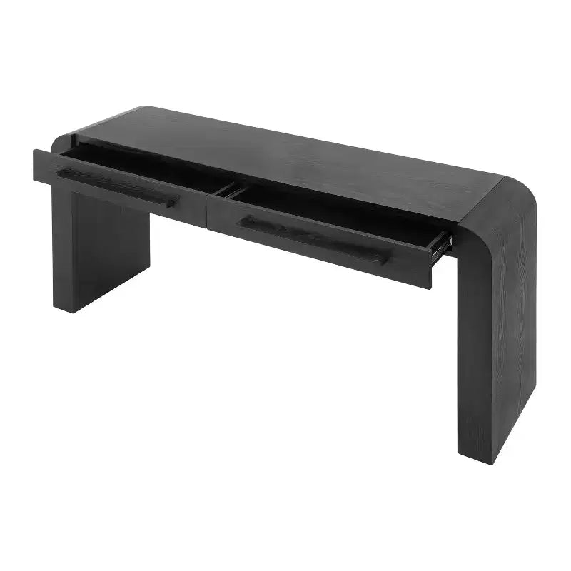 Modern Console Table with 2 Drawers, Rounded Edges, Entryway or Living Room