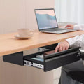 16" Under Desk Drawer Slide Out, Hidden Desktop Storage Organizer, 17x9x4 in, Black
