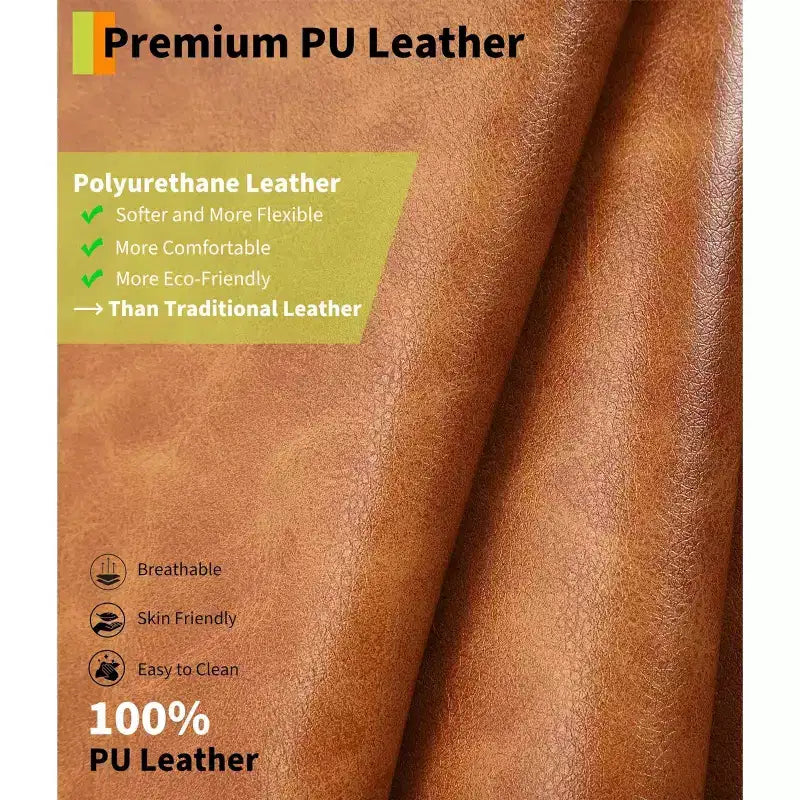 27" Oversized Recliner Chair, PU Leather Manual Recliner with 1.5X Sponge Padding for Adults, Living Room/Bedroom