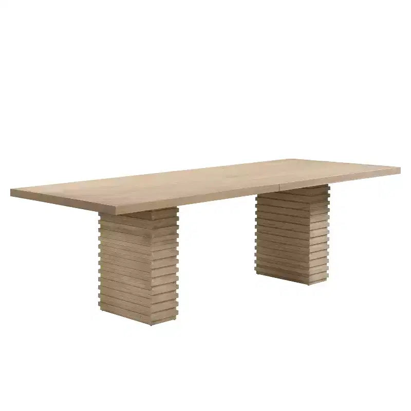 95" Solid Wood Dining Table, Contemporary Industrial Style, Seats 8
