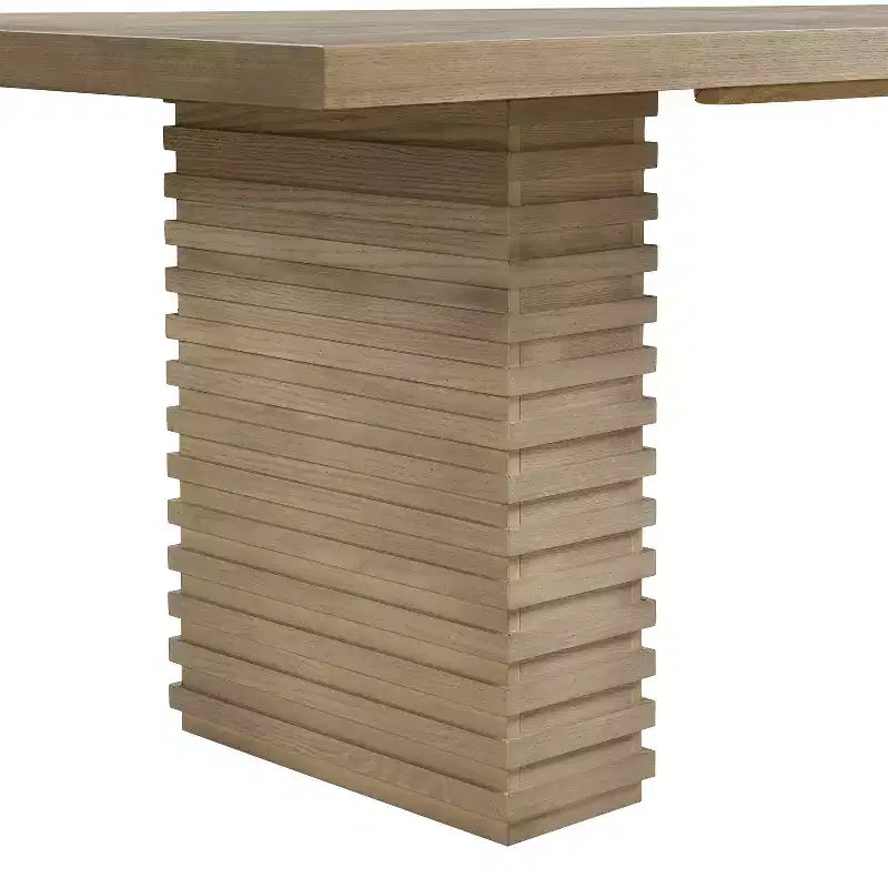 95" Solid Wood Dining Table, Contemporary Industrial Style, Seats 8