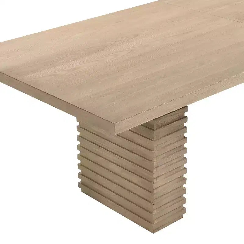 95" Solid Wood Dining Table, Contemporary Industrial Style, Seats 8