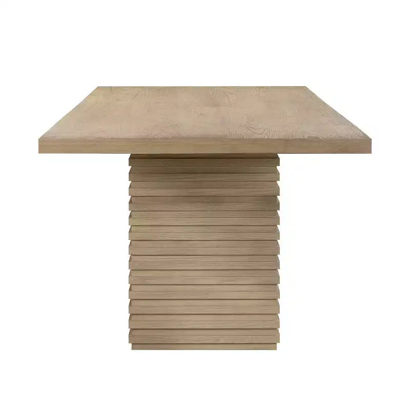 95" Solid Wood Dining Table, Contemporary Industrial Style, Seats 8
