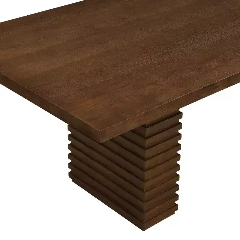 95" Solid Wood Dining Table, Contemporary Industrial Style, Seats 8