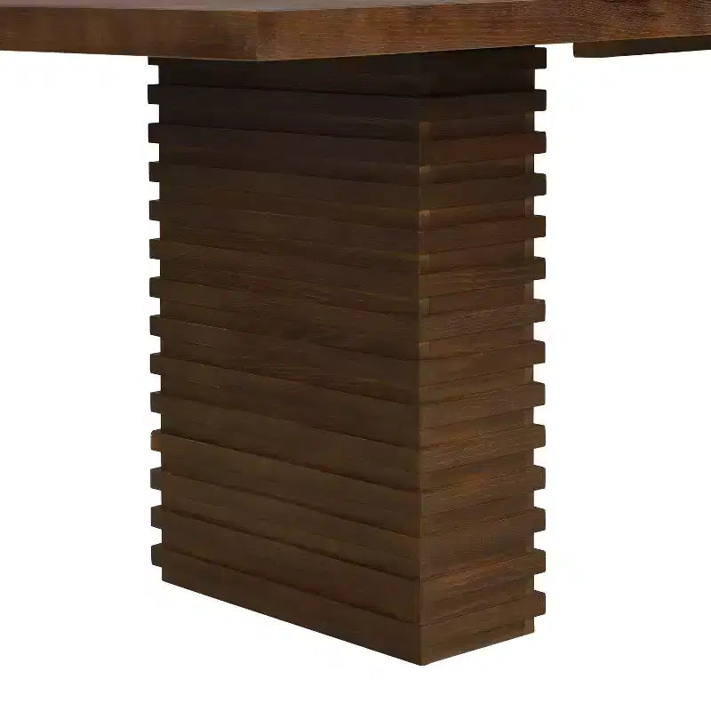 95" Solid Wood Dining Table, Contemporary Industrial Style, Seats 8