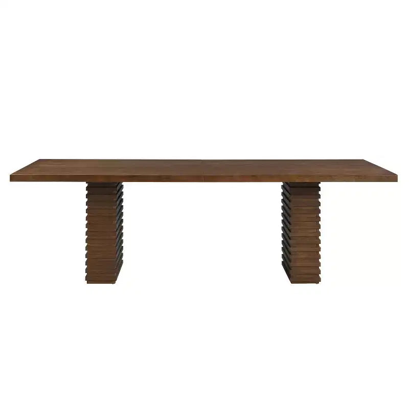 95" Solid Wood Dining Table, Contemporary Industrial Style, Seats 8