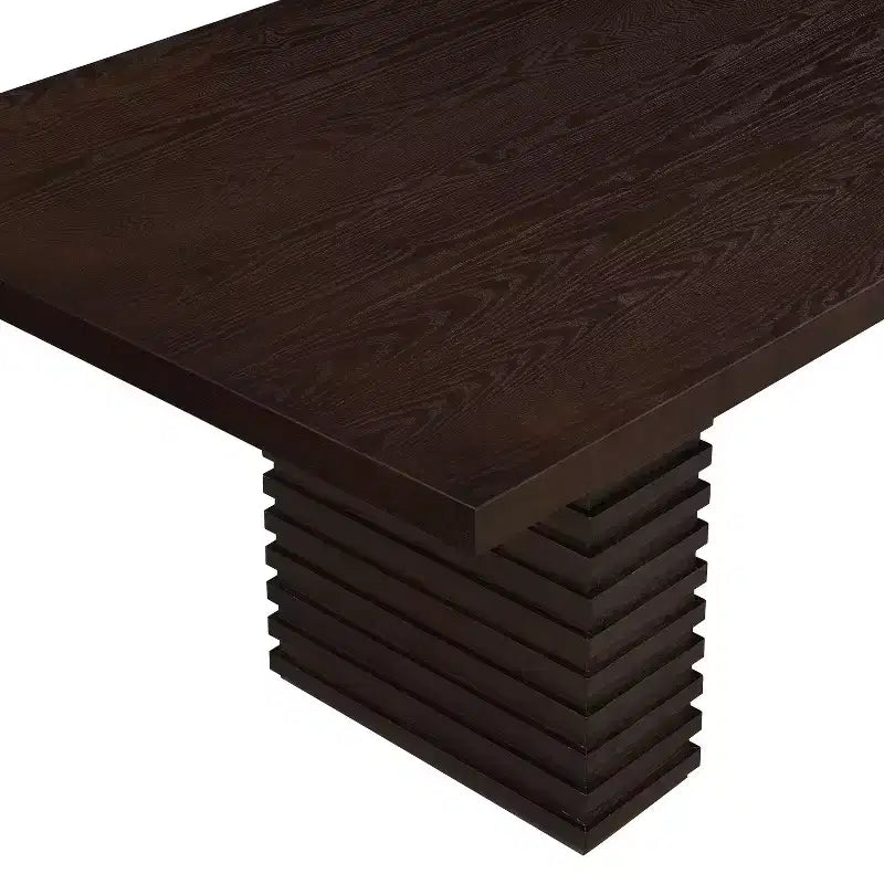 95" Solid Wood Dining Table, Contemporary Industrial Style, Seats 8