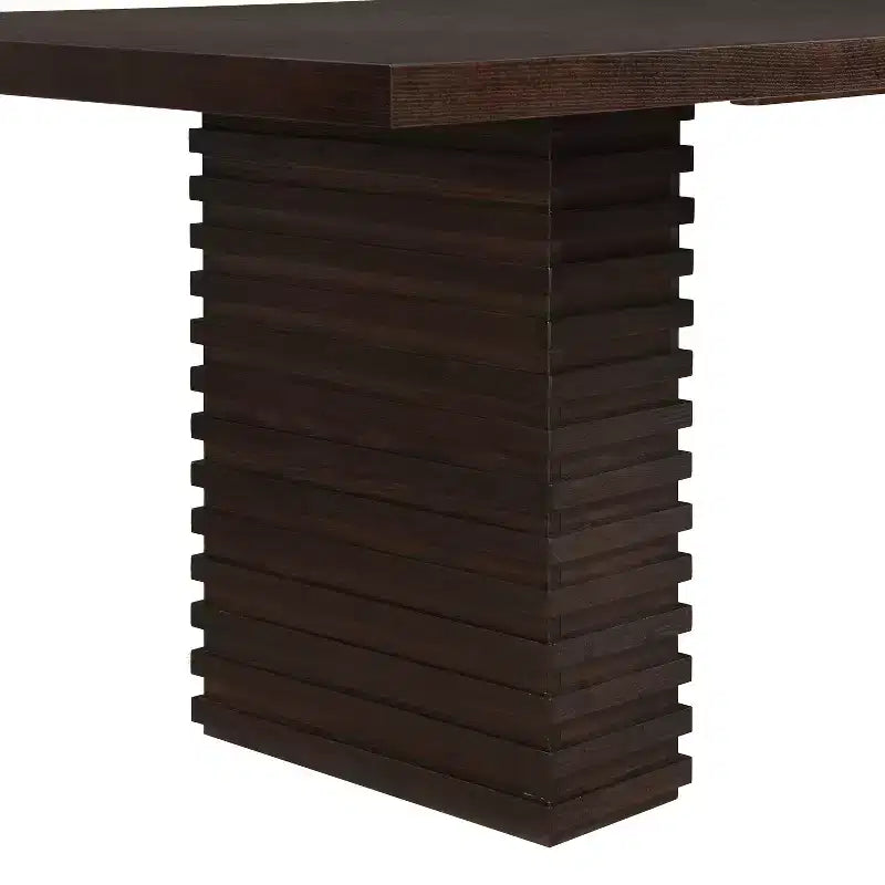 95" Solid Wood Dining Table, Contemporary Industrial Style, Seats 8