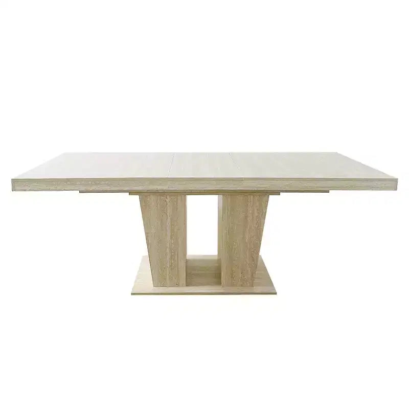 78.7" Extendable Dining Table with Heavy Pedestal, Seats up to 10, for Kitchen or Living Room