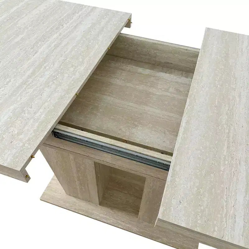 78.7" Extendable Dining Table with Heavy Pedestal, Seats up to 10, for Kitchen or Living Room